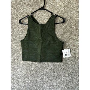 Beyond Yoga Green Camo Studio Cropped Tank Size XL